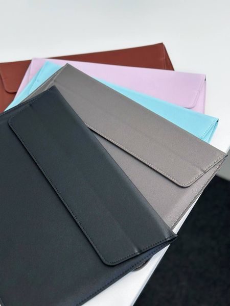 Чехол-конверт из эко-кожи Leather PU для MacBook и ноутбука 13.3 | 14&rdquo; &mdash; Sky Blue / Голубой A26247 фото