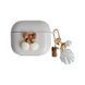 Чехол с бантиком для AirPods 1 | 2 &mdash; силиконовый &mdash; Cherry Milk / Молочный с вишнями A30870 фото