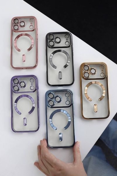 Чохол Shining із MagSafe для iPhone 16 &mdash; блискучий &mdash; Navy Blue / Синій A3339 фото