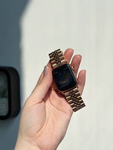 Ремешок Braslet Rolex для Apple Watch 42mm (Series 1-3) / 44mm / 45mm / 46mm / 49mm Ultra &mdash; стальной &mdash; Black / Чёрный A26329 фото