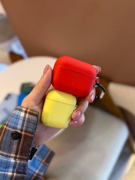 Чохол з мікрофіброю / Microfiber Case для AirPods 3 &mdash; силіконовий &mdash; Neon Green / Неоновий зелений A31372 фото