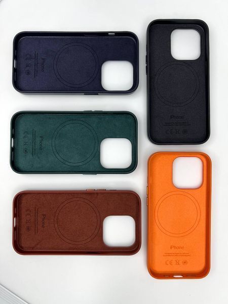 Чохол Leather Case із MagSafe для iPhone 16 Plus &mdash; шкіряний &mdash; Dark Cherry / Вишневий A17095 фото