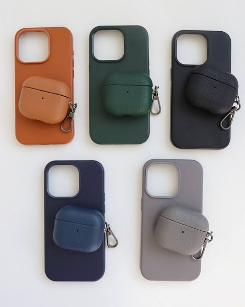 Чохол Grain Leather Case для AirPods Pro &mdash; шкіряний &mdash; White / Білий A31748 фото