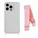 Чохол із ремінцем для iPhone 17 &mdash; прозорий &mdash; Pink / Рожевий A1171 фото