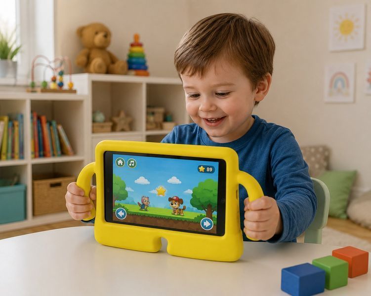 Чохол Kids для iPad Pro 13" (2024-2025) &mdash; M4 | M5 | Air 13" (2024-2026) | Pro 12.9" (2015-2022) &mdash; дитячий &mdash; Purple / Фіолетовий A27720 фото