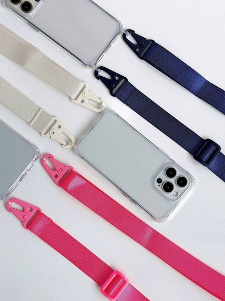 Чохол із ремінцем для iPhone 17 &mdash; прозорий &mdash; Red / Червоний A1178 фото