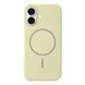 Чехол Silicone Slim с MagSafe для iPhone 16 &mdash; тонкий силиконовый &mdash; Cream Yellow / Жёлтый A3632 фото 1