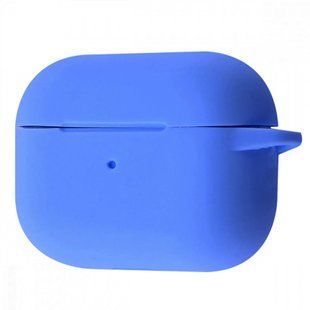 Чехол с микрофиброй / Microfiber Case для AirPods 4 &mdash; силиконовый &mdash; Blue / Синий A31598 фото