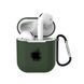 Чохол Logo Case для AirPods Pro 2 &mdash; силіконовий &mdash; Dark Olive / Темна олива A32078 фото 1