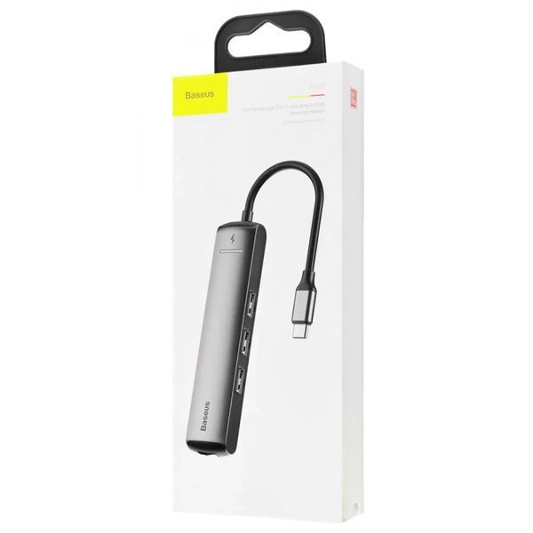 Переходник для MacBook USB-C хаб Baseus Mechanical Eye 6 в 1 &mdash; Grey / Серый A26161 фото