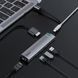 Переходник для MacBook USB-C хаб Baseus Mechanical Eye 6 в 1 &mdash; Grey / Серый A26161 фото 3