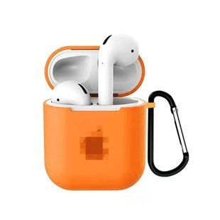 Чохол Logo Case для AirPods Pro 2 &mdash; силіконовий &mdash; Orange / Помаранчевий A31975 фото