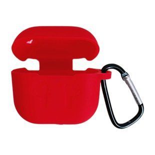 Чехол Logo с карабином для AirPods 3 &mdash; силиконовый &mdash; Red / Красный A31401 фото