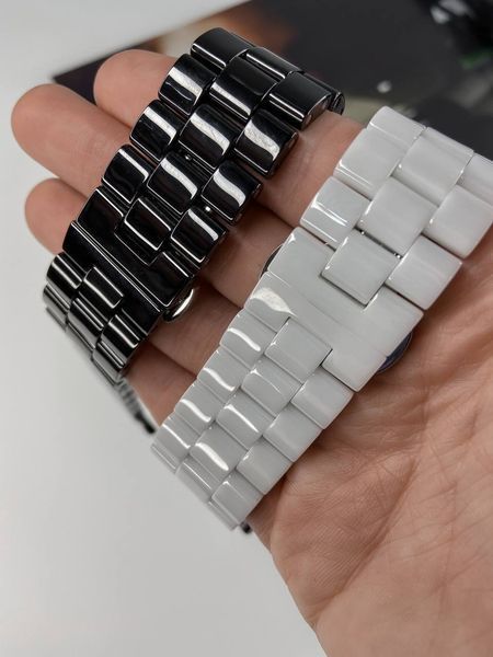 Ремешок Ceramic 3-bead для Apple Watch 42mm (Series 1-3) / 44mm / 45mm / 46mm / 49mm Ultra &mdash; керамический &mdash; Pink / Розовый A26281 фото