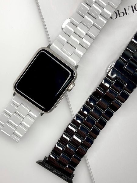 Ремешок Ceramic 3-bead для Apple Watch 42mm (Series 1-3) / 44mm / 45mm / 46mm / 49mm Ultra &mdash; керамический &mdash; Pink / Розовый A26281 фото