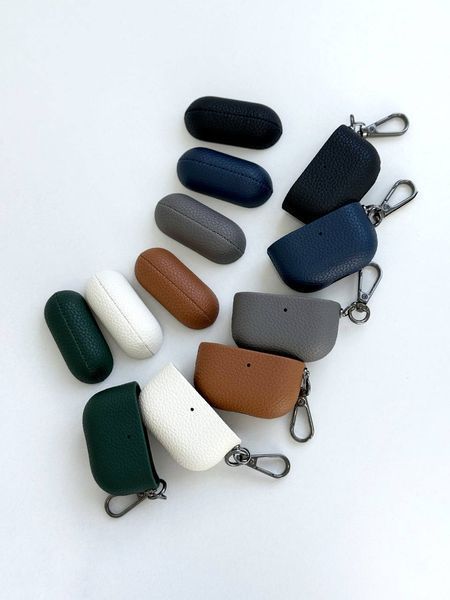 Чохол Grain Leather Case для AirPods Pro 2 &mdash; шкіряний &mdash; White / Білий A31976 фото