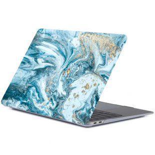Накладка для MacBook Pro 16.2" PRINT Case (2021-2026) &ndash; M1 (A2485), M2 (A2780), M3 (A2991), M4 (A3186, A3403), M5 (A3428, A3429) &mdash; із малюнком &mdash; Marble Blue/Yellow A25519 фото