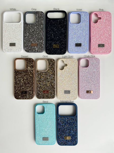 Чехол со стразами Svarowski Diamonds для iPhone 16 &mdash; Blue / Синий A3645 фото