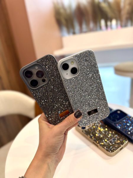 Чехол со стразами Svarowski Diamonds для iPhone 16 &mdash; Blue / Синий A3645 фото