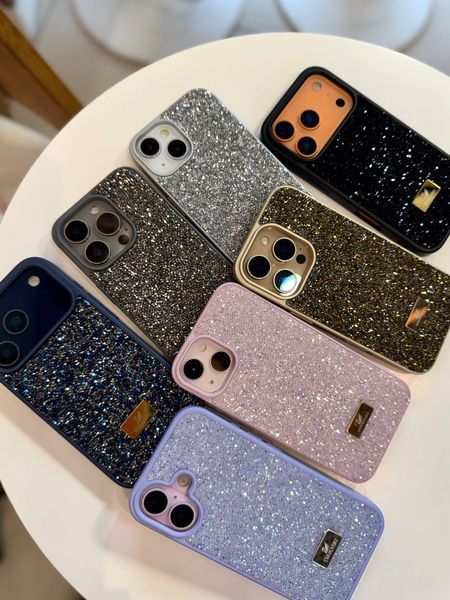 Чехол со стразами Svarowski Diamonds для iPhone 16 &mdash; Blue / Синий A3645 фото